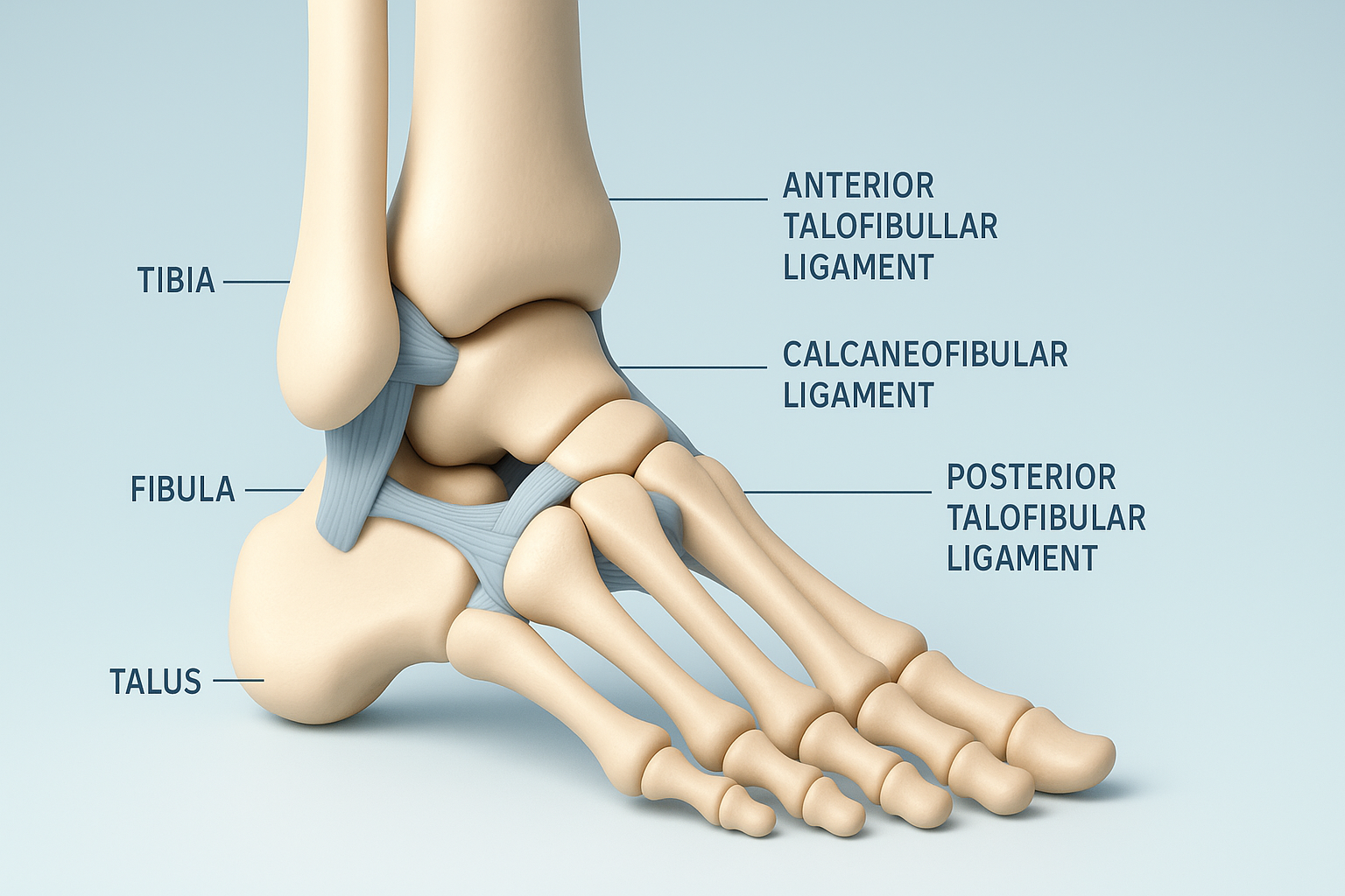 aufbau eines Fußgelenkes